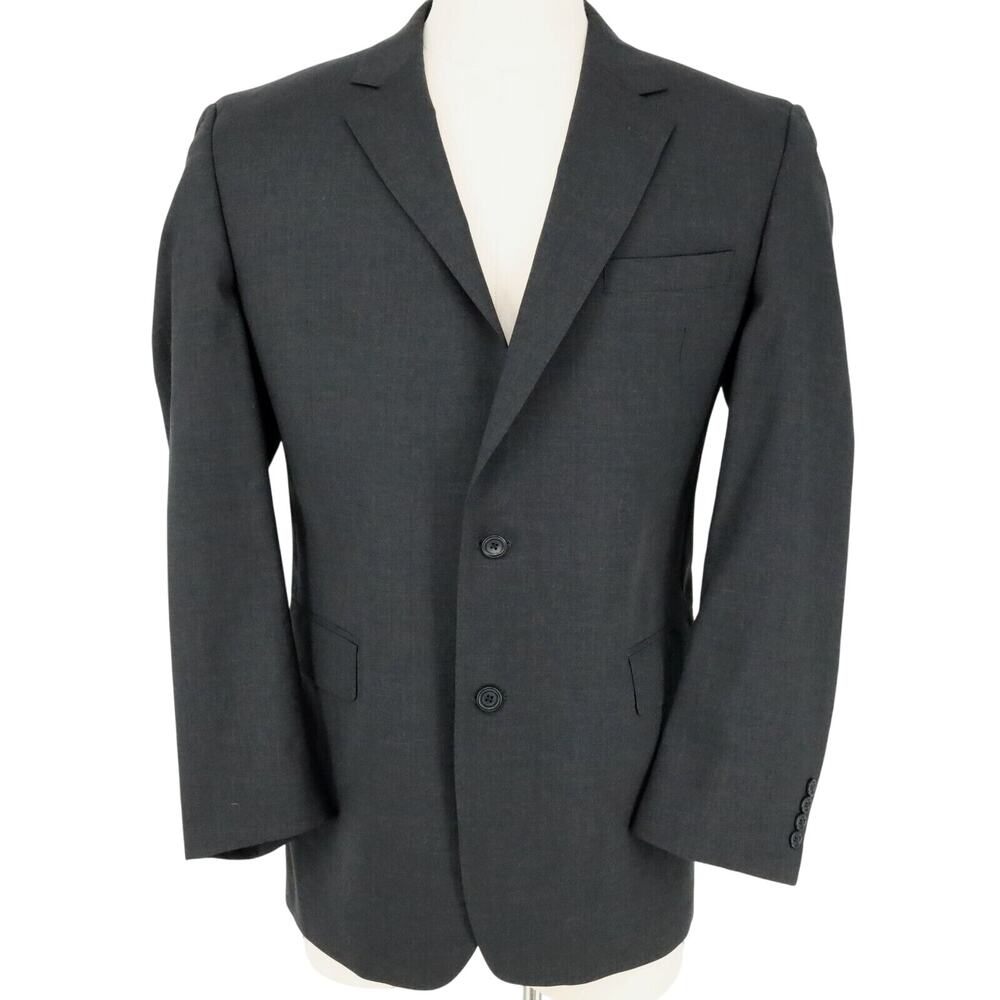 Jos A Bank Sport Coat Mens 44L Gray Wool Jacket Blazer 44 Long Preppy Career